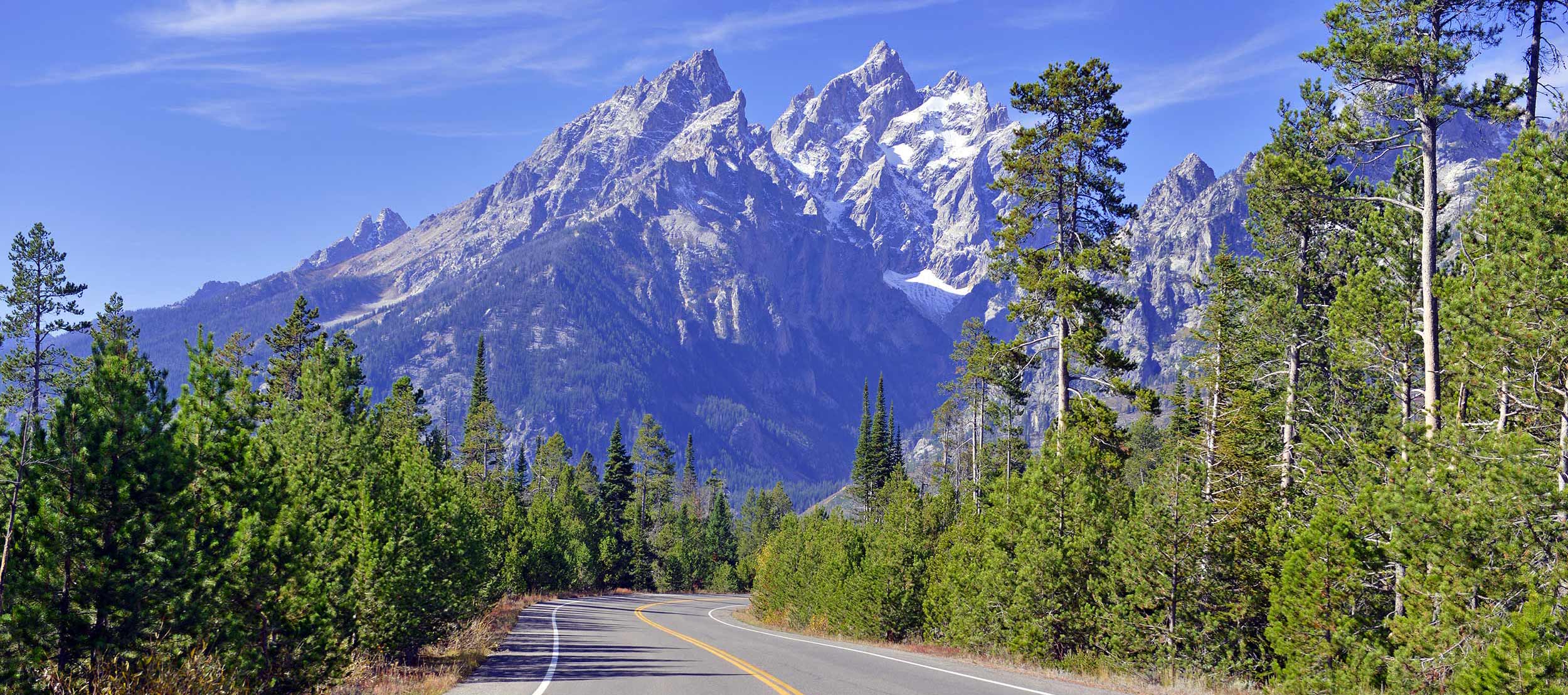 Road in Grand Teton National Park Road in Grand Teton National Park